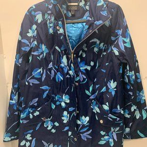 Denis Basso floral hooded jacket jacket medium